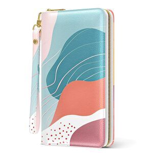 6080 Wallet, RFID Wristlet Wallets , Cute Clutch Purses, Large Leather